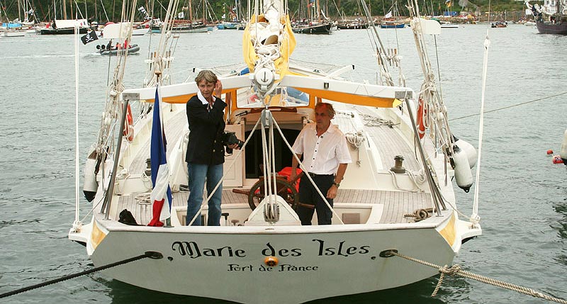 Katty et Jacques Scharwatt à bord de Marie des Isles